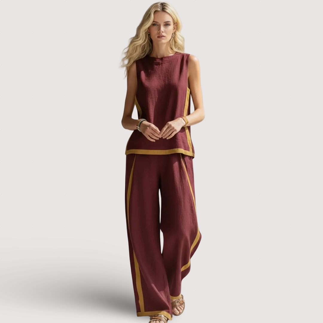 Leila | Elegantní set z bavlny a lnu