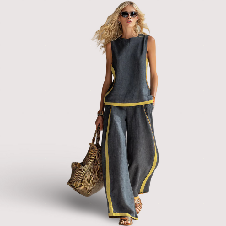 Leila | Elegantní set z bavlny a lnu